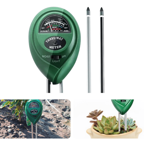 Medidor de Ph Solo 3 em 1 - Sensor de Umidade