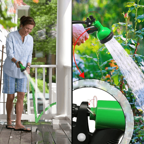 Mangueira expansível De Alta Pressão e bico ajustável com 7 modos - HosePlant™ + (Brinde Grátis)