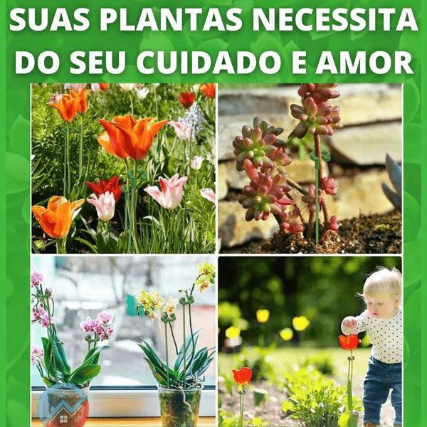 Suas Plantas Mais Grandiosas e Vivas - Suportes PlantLife™ (Perfeito para Orquídeas, Flores e Rosas)
